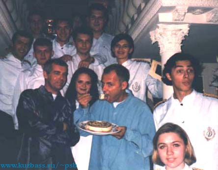 Chris eating the cake